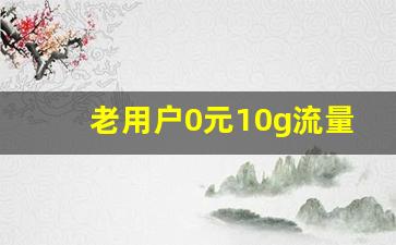 老用户0元10g流量包