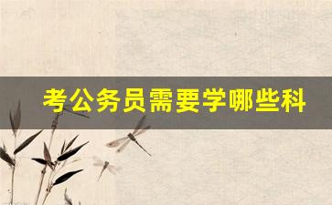 考公务员需要学哪些科目_一般人考公务员难吗