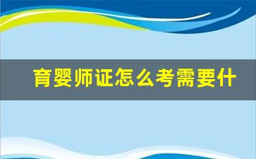育婴师证怎么考需要什么条件_育婴师可以自学考证吗