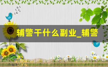 辅警干什么副业_辅警从事第二职业的后果