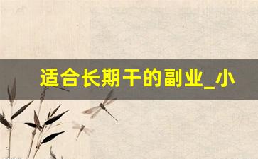 适合长期干的副业_小副业项目大全