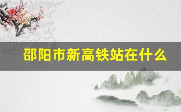 邵阳市新高铁站在什么位置_邵阳新高铁站建在哪里