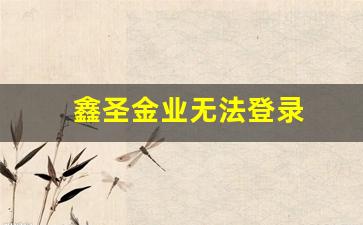 鑫圣金业无法登录