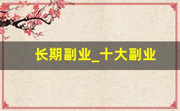 长期副业_十大副业