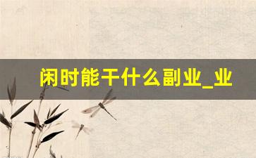 闲时能干什么副业_业余时间赚钱副业