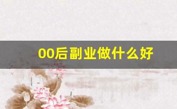 00后副业做什么好