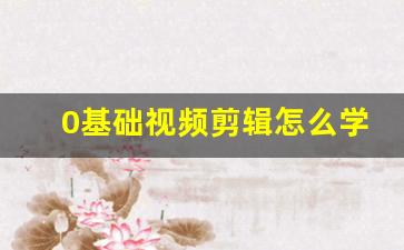 0基础视频剪辑怎么学_剪辑教程新手入门