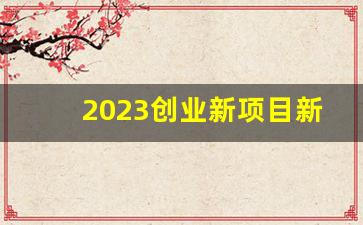 2023创业新项目新商机_当下最火的加盟店