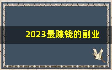 2023最赚钱的副业_比较靠谱的副业