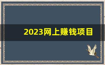 2023网上赚钱项目_2023年适合做兼职的项目