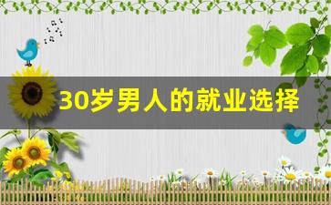 30岁男人的就业选择