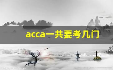 acca一共要考几门