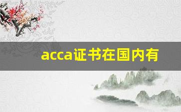 acca证书在国内有用吗_国内acca通过率最高的学校