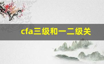 cfa三级和一二级关系大吗_日本cpa