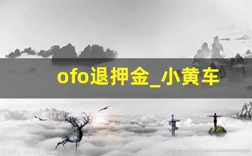 ofo退押金_小黄车退押金最新进展