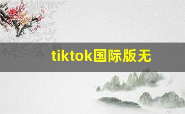 tiktok国际版无法观看