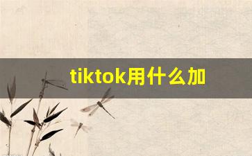 tiktok用什么加速器