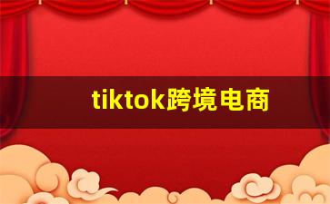 tiktok跨境电商运营_中国最大跨境电商前十名