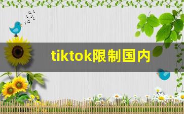 tiktok限制国内用户_tiktok现在不能用了吗