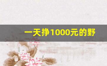 一天挣1000元的野路子_十大违法赚钱方法