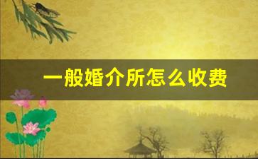 一般婚介所怎么收费