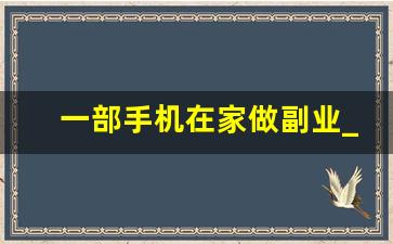 一部手机在家做副业_网上副业兼职做什么好呢