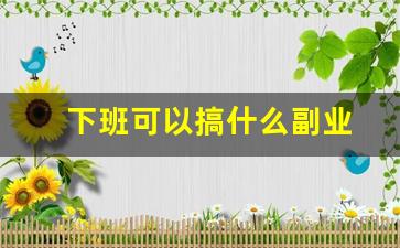 下班可以搞什么副业