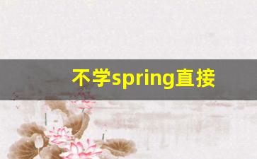 不学spring直接学springboot_直接学springmvc