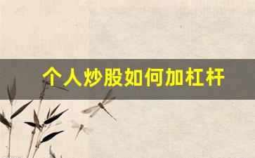 个人炒股如何加杠杆