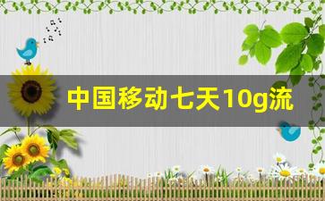 中国移动七天10g流量包_7天10g流量10元在哪买