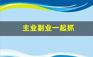 主业副业一起抓