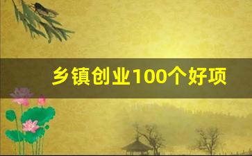 乡镇创业100个好项目_适合乡镇5万以内开店