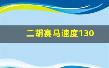 二胡赛马速度130