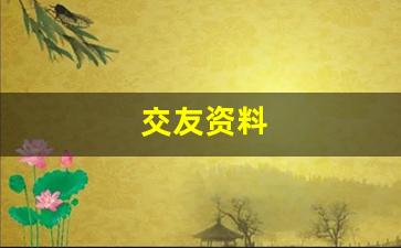 交友资料