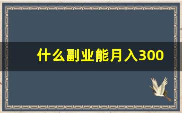 什么副业能月入3000