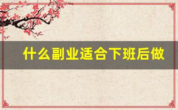 什么副业适合下班后做_适合负债者的10个副业