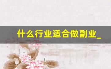 什么行业适合做副业_做什么副业比较赚钱