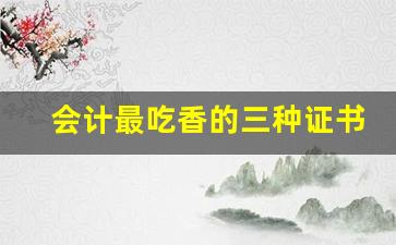 会计最吃香的三种证书_会计能赚多少钱一个月