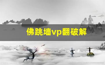 佛跳墙vp翻破解