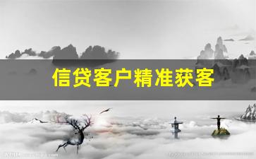 信贷客户精准获客