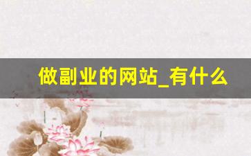 做副业的网站_有什么副业是可以在家里做的