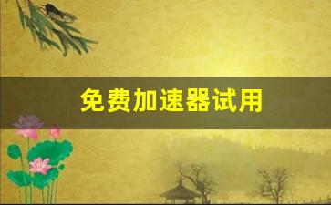 免费加速器试用