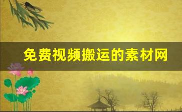 免费视频搬运的素材网站_成品视频素材下载网站