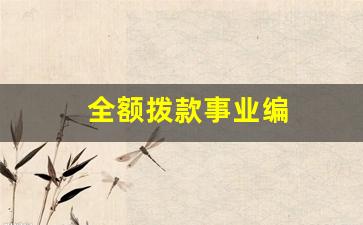 全额拨款事业编