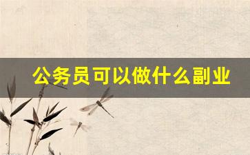 公务员可以做什么副业_公务员可以画画接单吗
