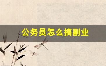 公务员怎么搞副业