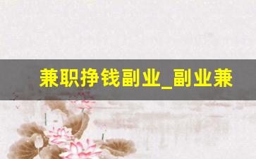 兼职挣钱副业_副业兼职什么靠谱一点