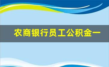 农商银行员工公积金一般多少_农商行正式员工待遇