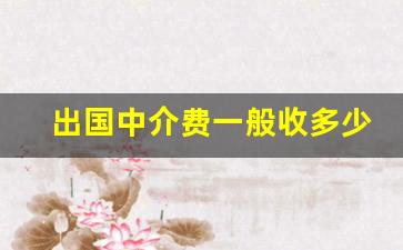 出国中介费一般收多少
