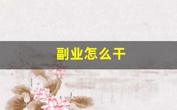 副业怎么干